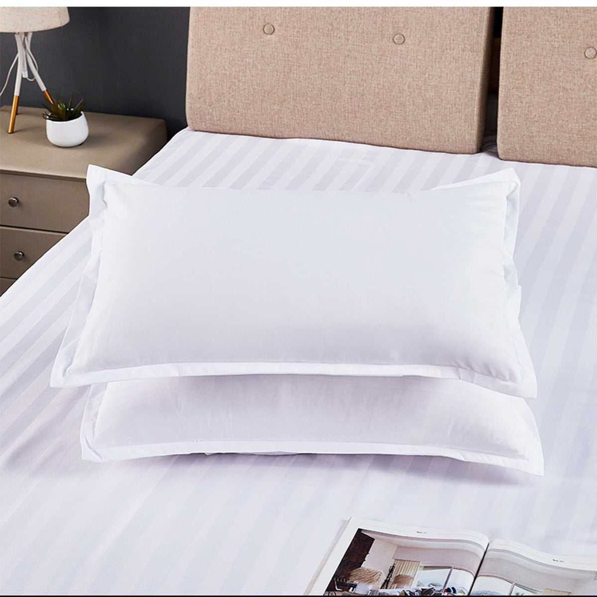 White Polyester Cotton Pillowcase 40x60cm 48*74cm