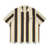 Men Short Sleeve Shirt American Style Stripe C125 Black XL