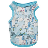 Pet Vest Polyester Summer Dog Cat Clothing Unicorn