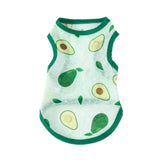 Pet Vest Polyester Summer Dog Cat Clothing Avocado Green