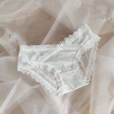 SHUFENTING Lace Women Panties Nylon Breathable White M (45.00 kg-55.00 kg
