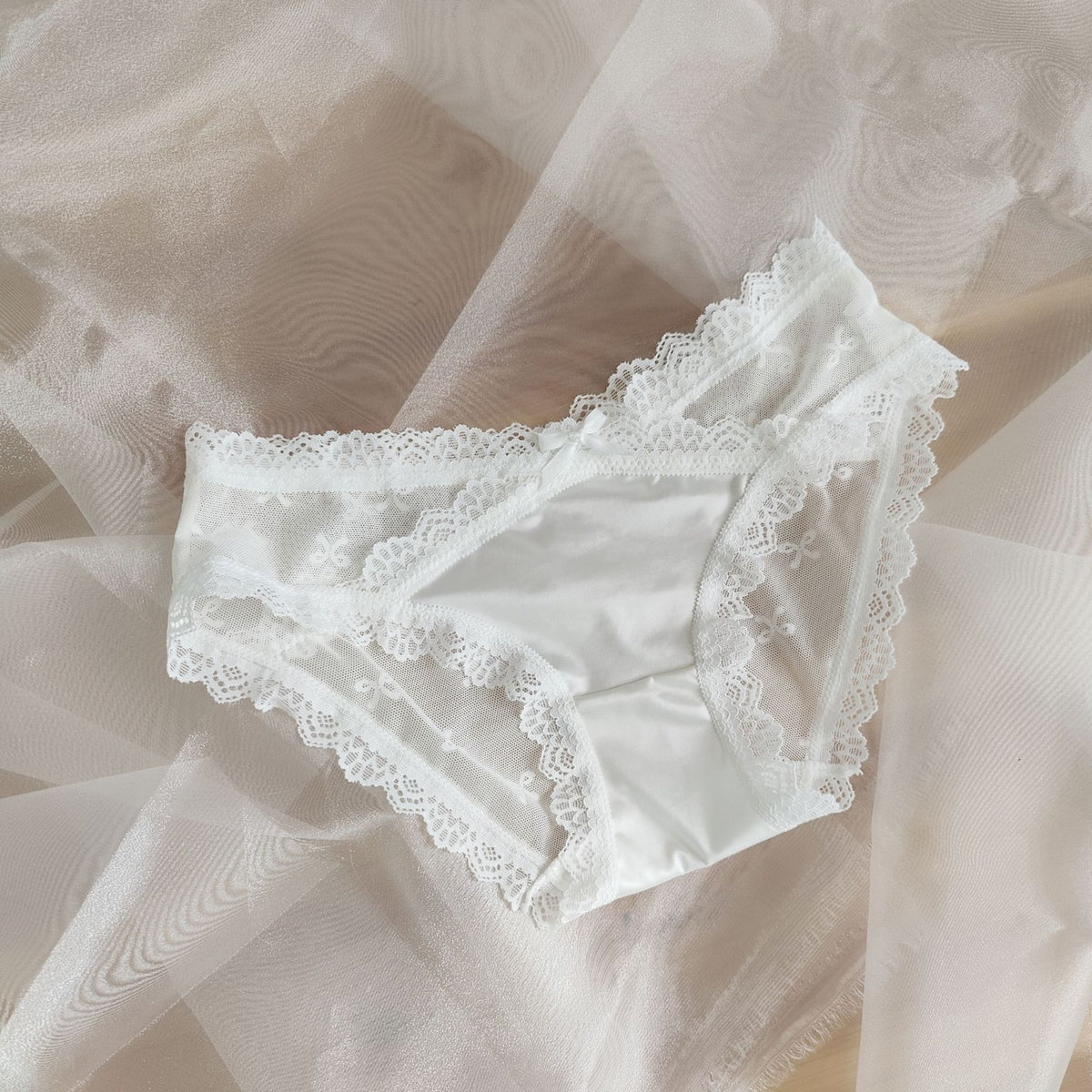 SHUFENTING Lace Women Panties Nylon Breathable White M (45.00 kg-55.00 kg