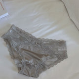 SHUFENTING Lace Women Panties Nylon Breathable Grey M (45.00 kg-55.00 kg