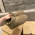 Women Cowhide Short Winter Boots Warm Anti slip Antelope Brown 36