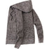 Men Hooded Thick Knitwear Loose Long Sleeve Coffee