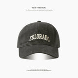 Men Summer Baseball Cap Cotton Adjustable 65cm Colo Grey Large size (60-65cm) adjustable