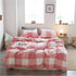 Cotton 4 Piece Set Modern Minimalist White Bed sheet kit_1.2m bed-quilt cover 150x 200 (3-piece set)