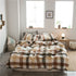 Cotton 4 Piece Set Modern Minimalist White Bed sheet kit_1.5m bed-quilt cover 200x 230cm (four-piece set)