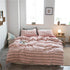 Cotton 4 Piece Set Modern Minimalist White Bed sheet kit_1.5m bed-quilt cover 200x 230cm (four-piece set)