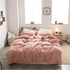 Cotton 4 Piece Set Modern Minimalist White Bed sheet kit_2.0m bed-enlarged quilt cover 220x 240cm four-piece set