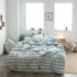 Cotton 4 Piece Set Modern Minimalist White Bed sheet kit_1.2m bed-quilt cover 150x 200 (3-piece set)
