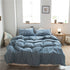 Cotton 4 Piece Set Modern Minimalist White Bed sheet kit_1.5m bed-quilt cover 200x 230cm (four-piece set)