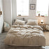 Cotton 4 Piece Set Modern Minimalist White Bed sheet kit_2.0m bed-enlarged quilt cover 220x 240cm four-piece set