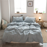 Cotton 4 Piece Set Modern Minimalist White 1.2m bed-quilt cover 150x 200 (3-piece set)