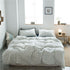 Cotton 4 Piece Set Modern Minimalist White Bed sheet kit_2.0m bed-enlarged quilt cover 220x 240cm four-piece set