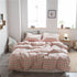 Cotton 4 Piece Set Modern Minimalist White Bed hat kit_1.5m bed-quilt cover 200x 230cm (four-piece set)