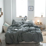 Cotton 4 Piece Set Modern Minimalist White 1.8m bed-quilt cover 200x 230cm (four-piece set)