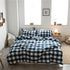 Cotton 4 Piece Set Modern Minimalist White Bed hat kit_1.8m bed-quilt cover 200x 230cm (four-piece set)
