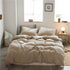 Cotton 4 Piece Set Modern Minimalist White Bed hat kit_1.8m bed-quilt cover 200x 230cm (four-piece set)