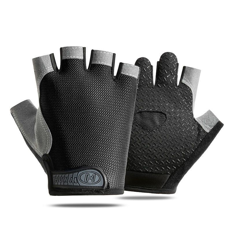 T-BAGWELL Cycling Gloves Half Finger Anti-slip B half finger black