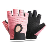 T-BAGWELL Cycling Gloves Half Finger Anti-slip A half-finger pink XL