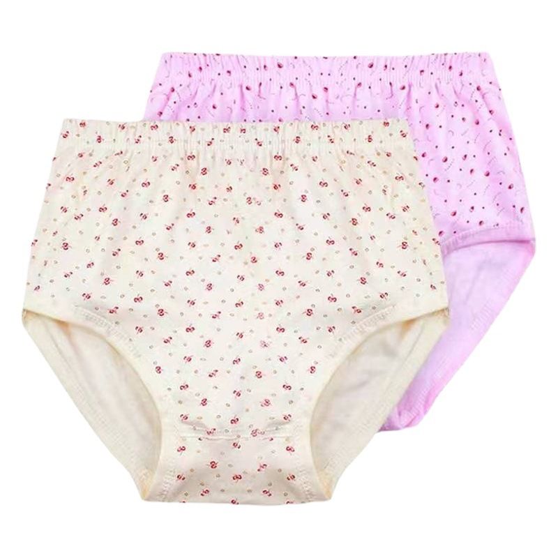 Tycoon Cotton Floral Briefs High Waist Skin color printing thin section 160 recommended 75.00 kg-90.00 kg