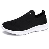Men Sports Shoes Lightweight Breathable Mesh A19 black and white 44