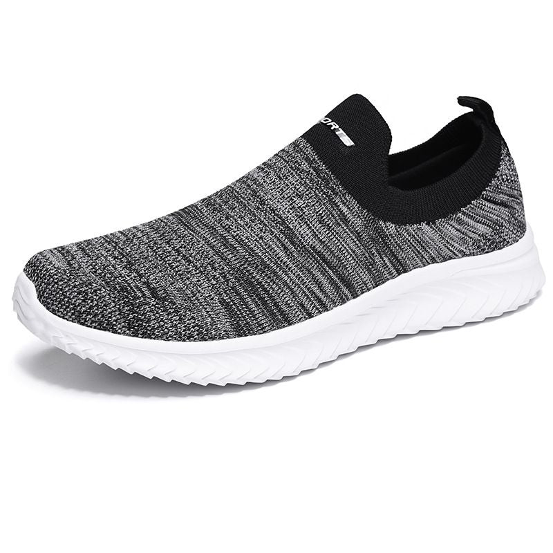 Men Sports Shoes Lightweight Breathable Mesh A19 White Ash 45