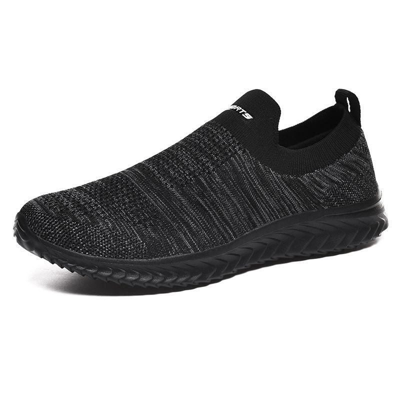 Men Sports Shoes Lightweight Breathable Mesh A19 Black Grey 45