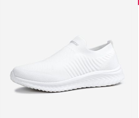 Men Sports Shoes Lightweight Breathable Mesh A19 White 35