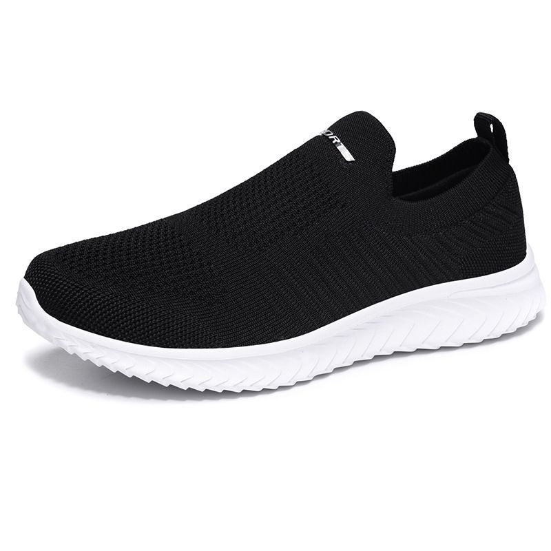 Men Sports Shoes Lightweight Breathable Mesh A19 black and white 36