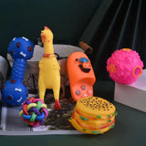 Pet Dog Toy Beika Cotton Rope Knot Carrot Teething Voice five-piece set (send screaming chicken 16cm)