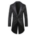 Men Sequin Suit One Button Casual Polyester Black