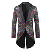 Men Sequin Suit One Button Casual Polyester Color L