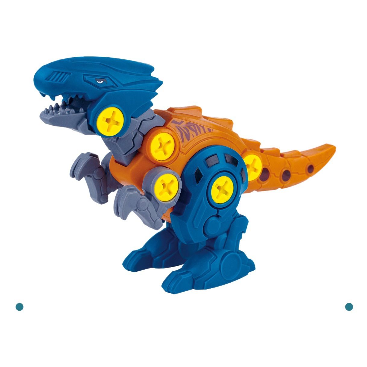 Dinosaur Building Blocks Educational Toy Double Crown Dragon color boxed
