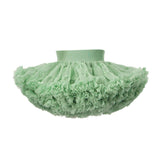 tutuoclock Girls Sweet Princess Nylon Mesh Cake Skirt Avocado Green 80cm