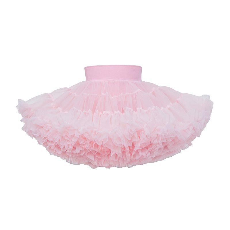 tutuoclock Girls Sweet Princess Nylon Mesh Cake Skirt Sakura Powder 120cm