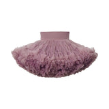 tutuoclock Girls Sweet Princess Nylon Mesh Cake Skirt Black Tea Latte 100cm