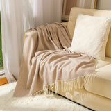 Acrylic Sofa Blanket Dong Xuan 127x172cm Khakis 127*172cm (including tassels) 500 grams