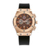 Modia Men Silicone Watch Calendar Quartz Gold shell brown surface