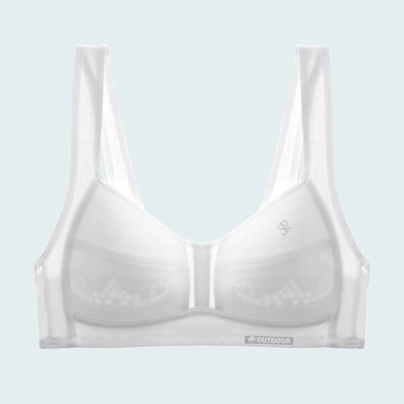Girls Cotton Bra Full Cup Vest No Wire White (one-piece) XL (Recommended 57.50 kg-65.00 kg