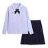 Thai School Uniform Shirt Cotton Blend Embroidery Badge Thai women&
