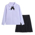 Thai School Uniform Shirt Cotton Blend Embroidery Badge Thai women&