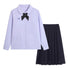 Thai School Uniform Shirt Cotton Blend Embroidery Badge Thai women&