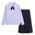 Thai School Uniform Shirt Cotton Blend Embroidery Badge Thai women&