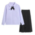 Thai School Uniform Shirt Cotton Blend Embroidery Badge Thai women&
