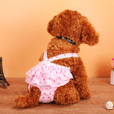 Pet Dog Menstrual Pants Cotton Pink S L Size: L; Neck (cm): 32-38; Bust (cm): 44-50; Back length (cm): 31-35; Recommended pet weight (kg): 7.0 - 10.0