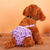 Pet Dog Menstrual Pants Cotton Pink S Purple Size: S; Neck (cm): 24-28; Bust (cm): 32-38; Back length (cm): 22-25; Recommended pet weight (kg): 2.5 - 4.5