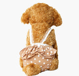Pet Dog Menstrual Pants Cotton Pink S Brown Size: S; Neck (cm): 24-28; Bust (cm): 32-38; Back length (cm): 22-25; Recommended pet weight (kg): 2.5 - 4.5