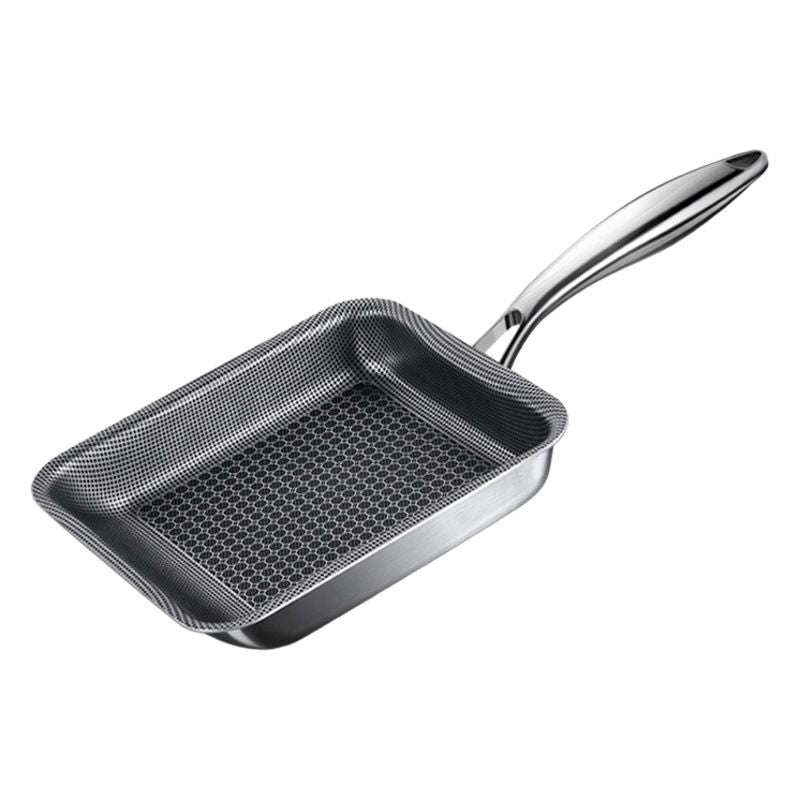 Clang 316 Stainless Steel Square Tamagoyaki Pan Yuzi Burn + Silicone Oil Brush + Shovel [316 Upgrade Thickening